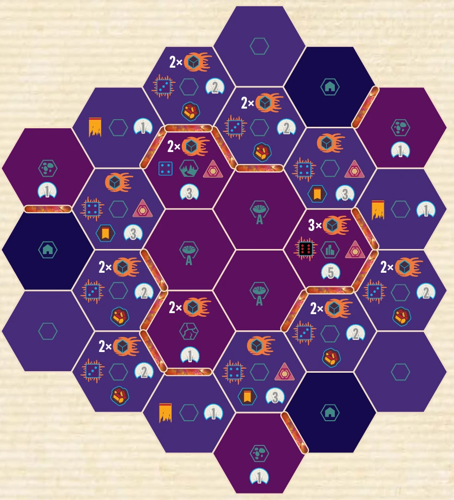 Aufbau-Galaxie: Durch die veränderten Weiten (3 Spieler)